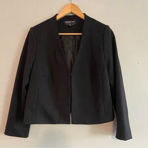 Jones New York Black Blazer Cropped Suit Jacket